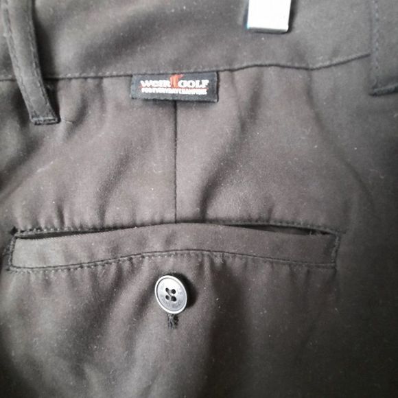 Weir Golf Black Classic Style Golf Pants Men's Size 34X30 - Picture 4 of 11